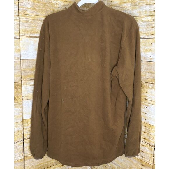 M.TAC DELTA FLEECE NAVY ISSUE COYOTE BROWN EVERYDAY WEAR WARM PULLOVER SZ. LARGE - Picture 2 of 5